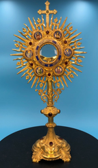 Stunning European Enameled Monstrance 21.5" Model 254