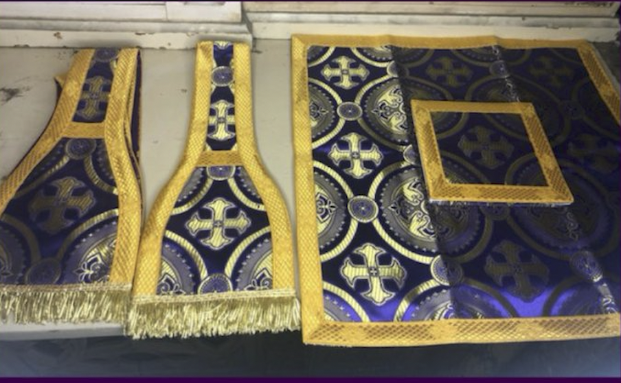 Roman Chasuble -European Made - Violet Color Fynders Keepers