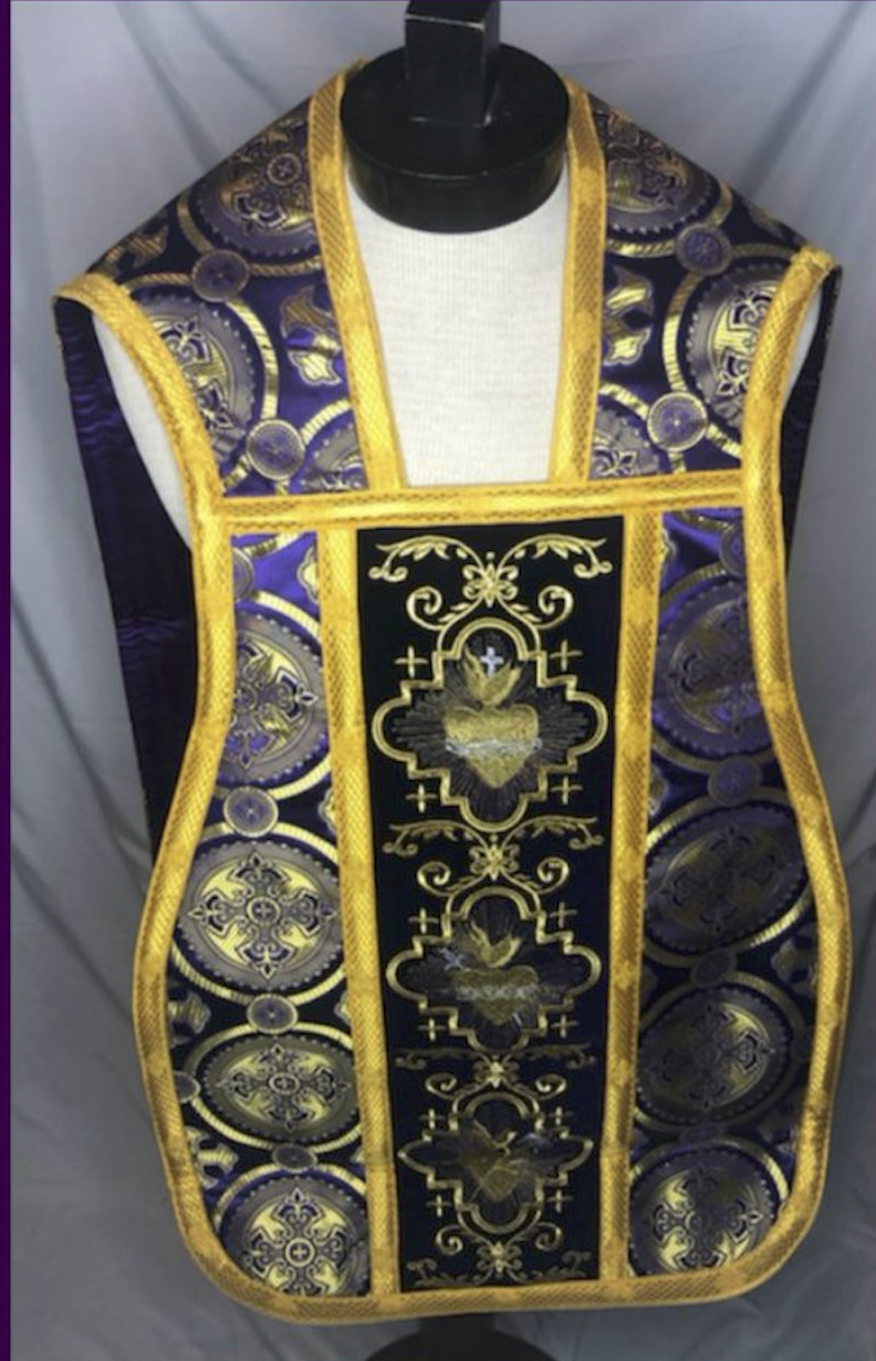 Roman Chasuble -European Made - Violet Color Fynders Keepers