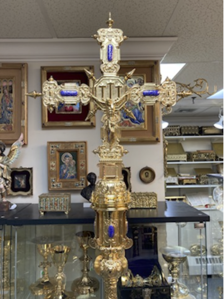 Custom Jeweled Processional Crucifix