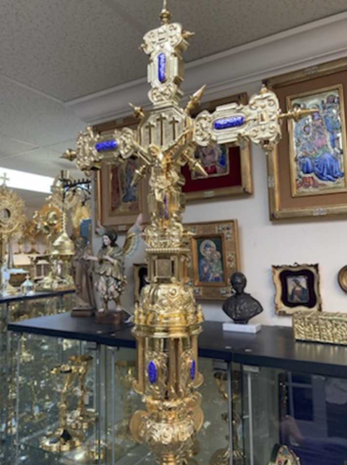 Custom Jeweled Processional Crucifix