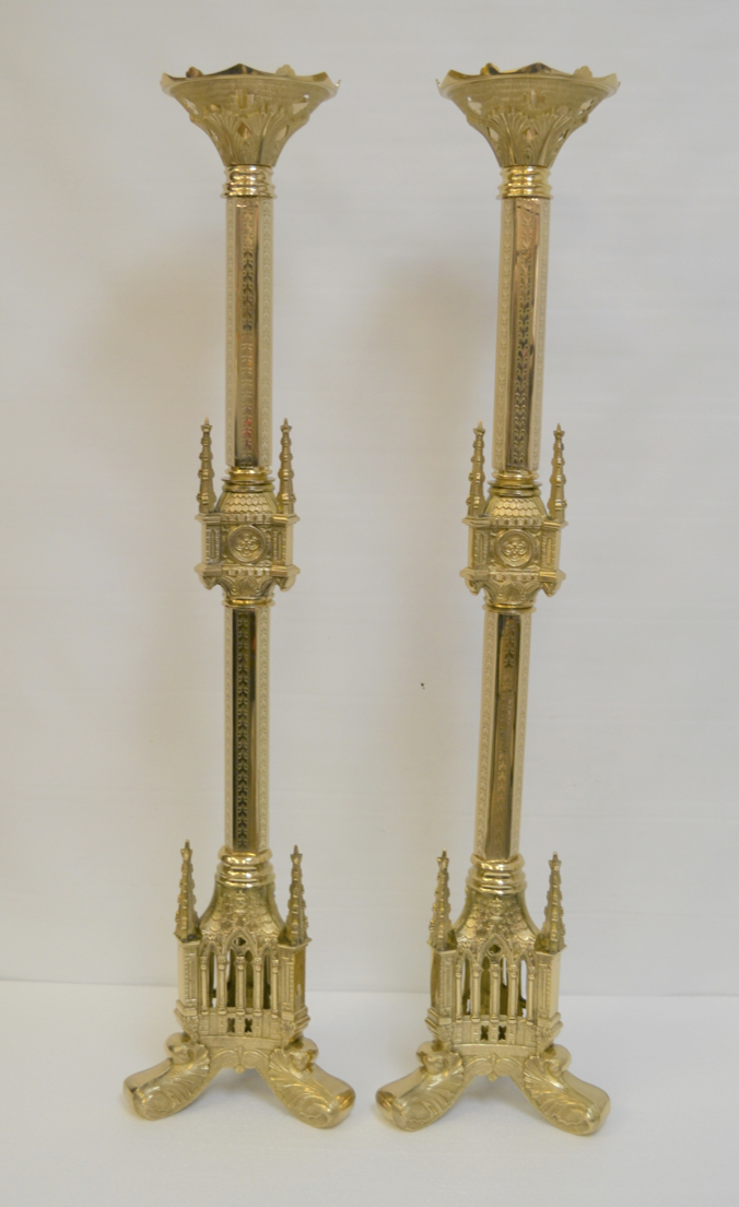 H-61 Acolyte processional 41" candlesticks