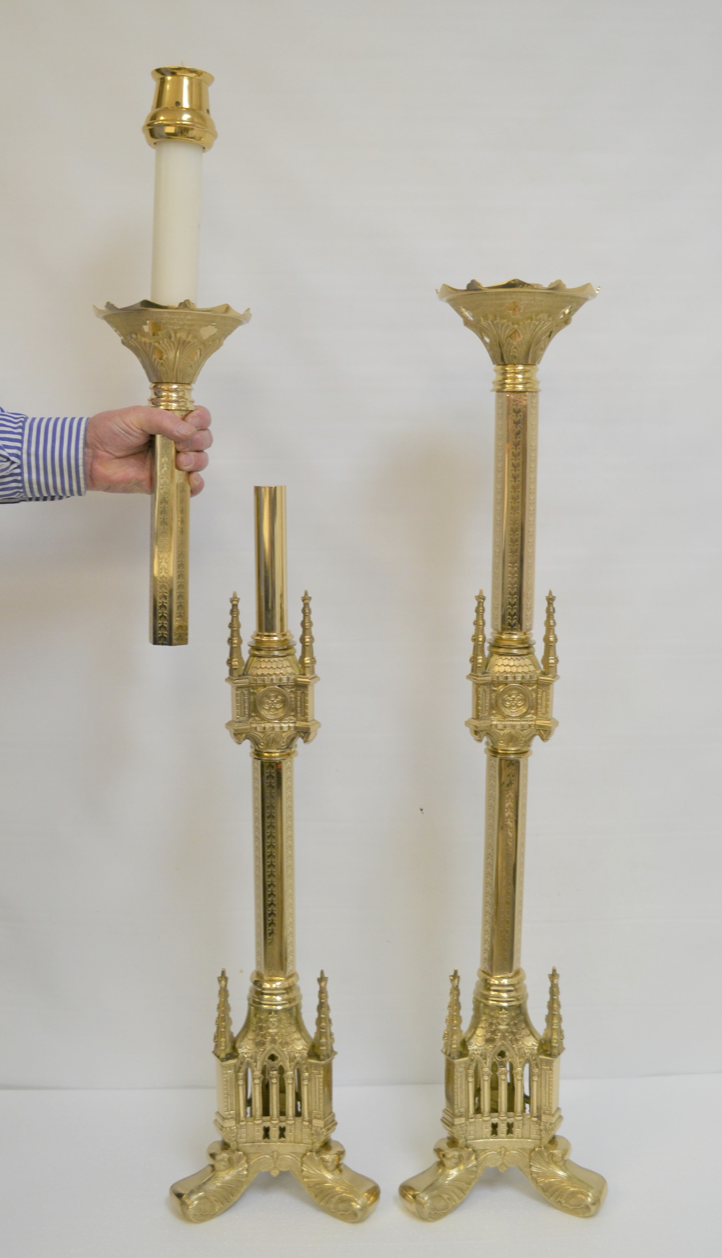 H-61 Acolyte processional 41" candlesticks