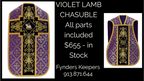 Violet Lamb Chasuble H512