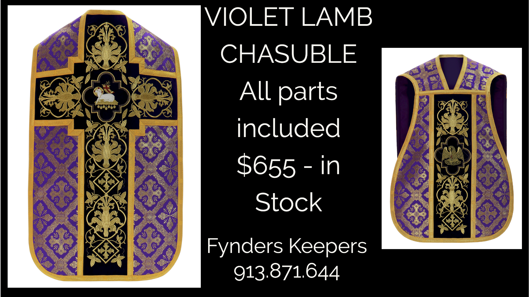Violet Lamb Chasuble H512