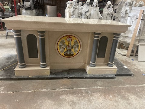 Custom Marble and Mosaic Altar Set