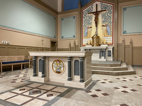 Roman Mosaic Altar Set Grass Valley