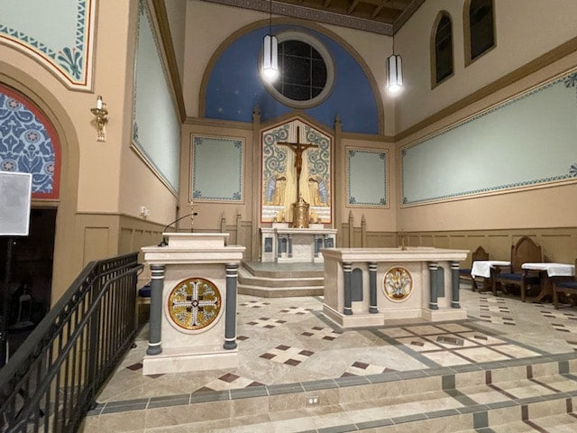 Roman Mosaic Altar Set Grass Valley