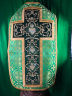 B-27 Green 3 Hearts Chasuble