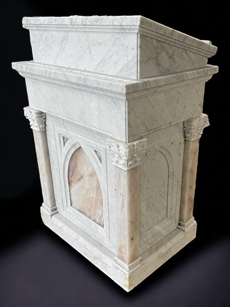 Custom  Onyx and Carrera Altar and Ambo