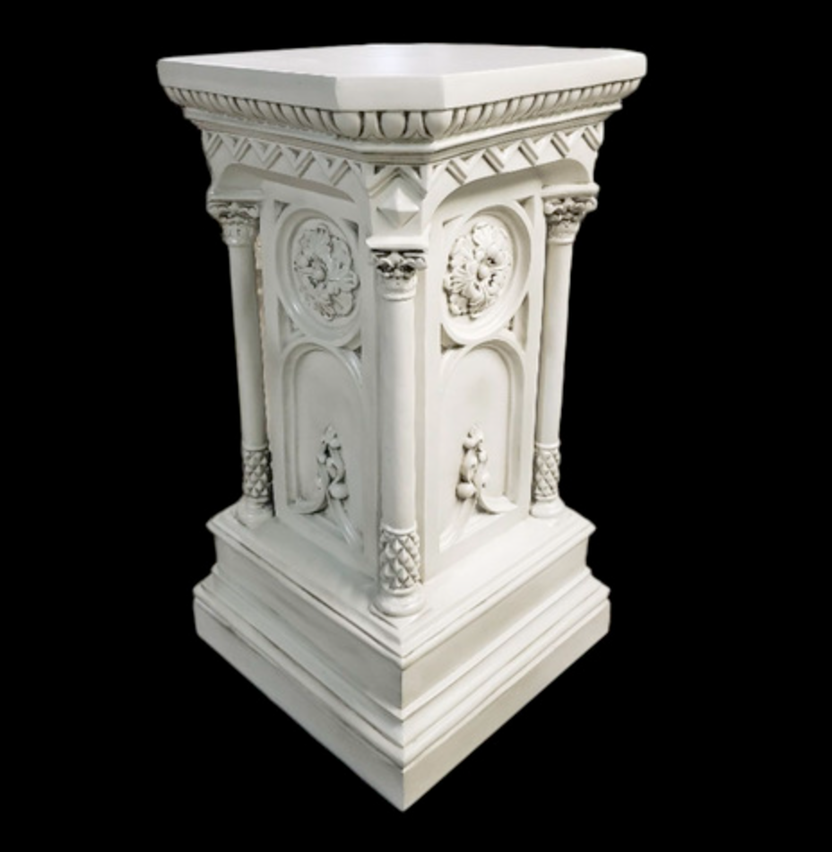 Pedastal Roman ornate. X 2455 Fynders Keepers