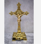 H-804-450B Candlestick and Double sided Crucifix Set
