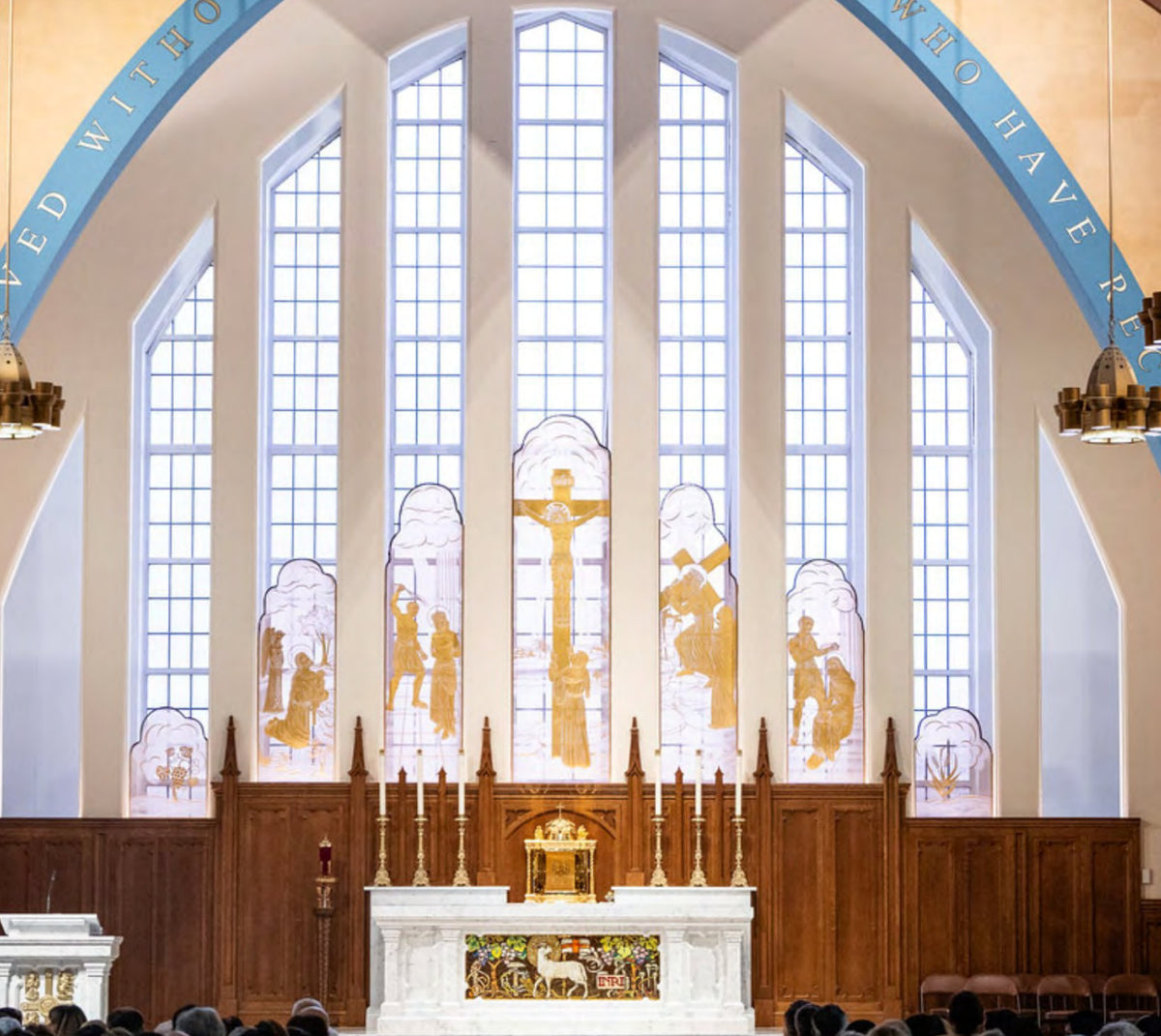 High altar and side altars, Notre Dame Catholic Church