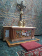 Mosaic Altars, ambo custom built St Marys