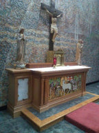 Mosaic Altars, ambo custom built St Marys