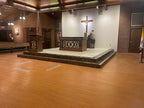 Custom Marble and Wood Altar and ambo tabernacle stand