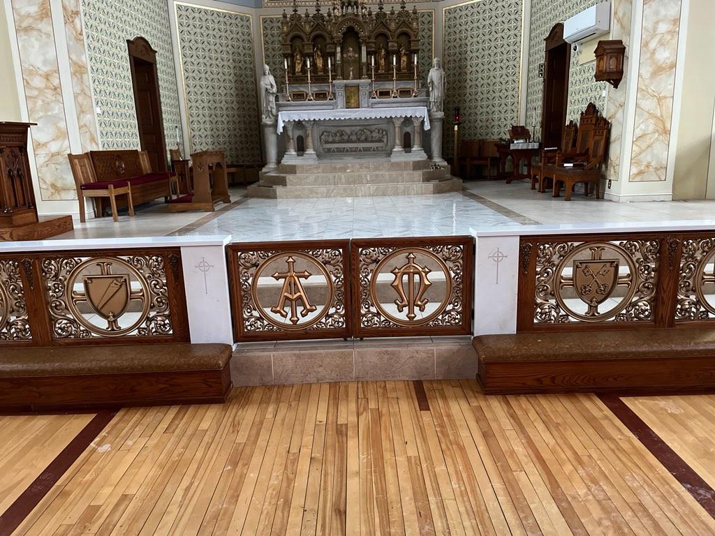 Custom Communion Rail Panel Inserts High Altar and Church Project Fynders Keepers
