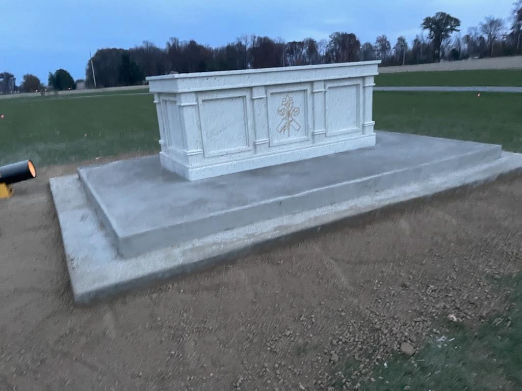 Custom Outdoor Cemetary Altar