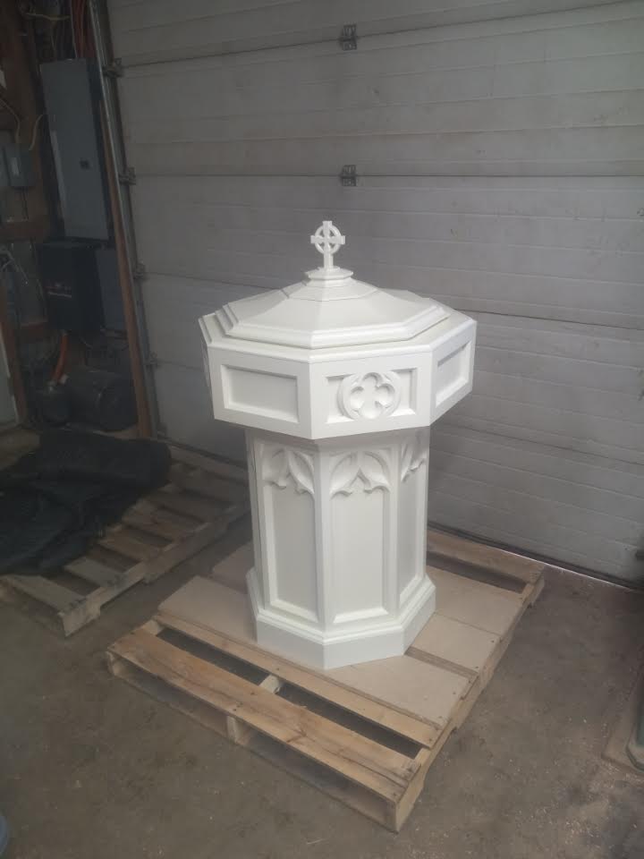 New Wood & Bronze Baptismals