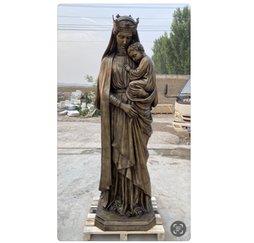 Our Lady of Wisdom and Child. Bronze