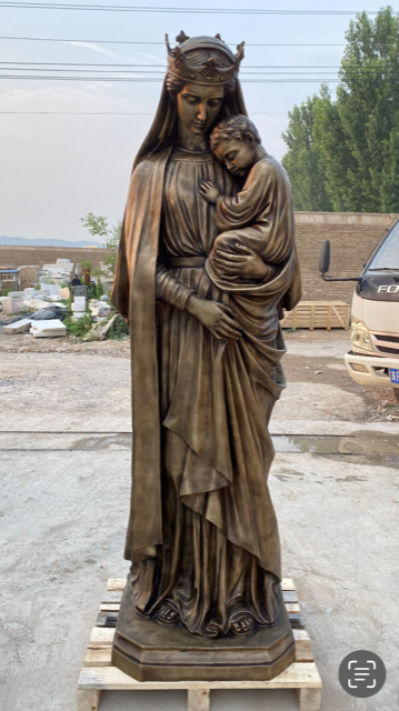 Our Lady of Wisdom and Child. Bronze