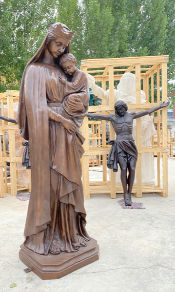 Our Lady of Wisdom and Child. Bronze