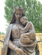 Our Lady of Wisdom and Child. Bronze