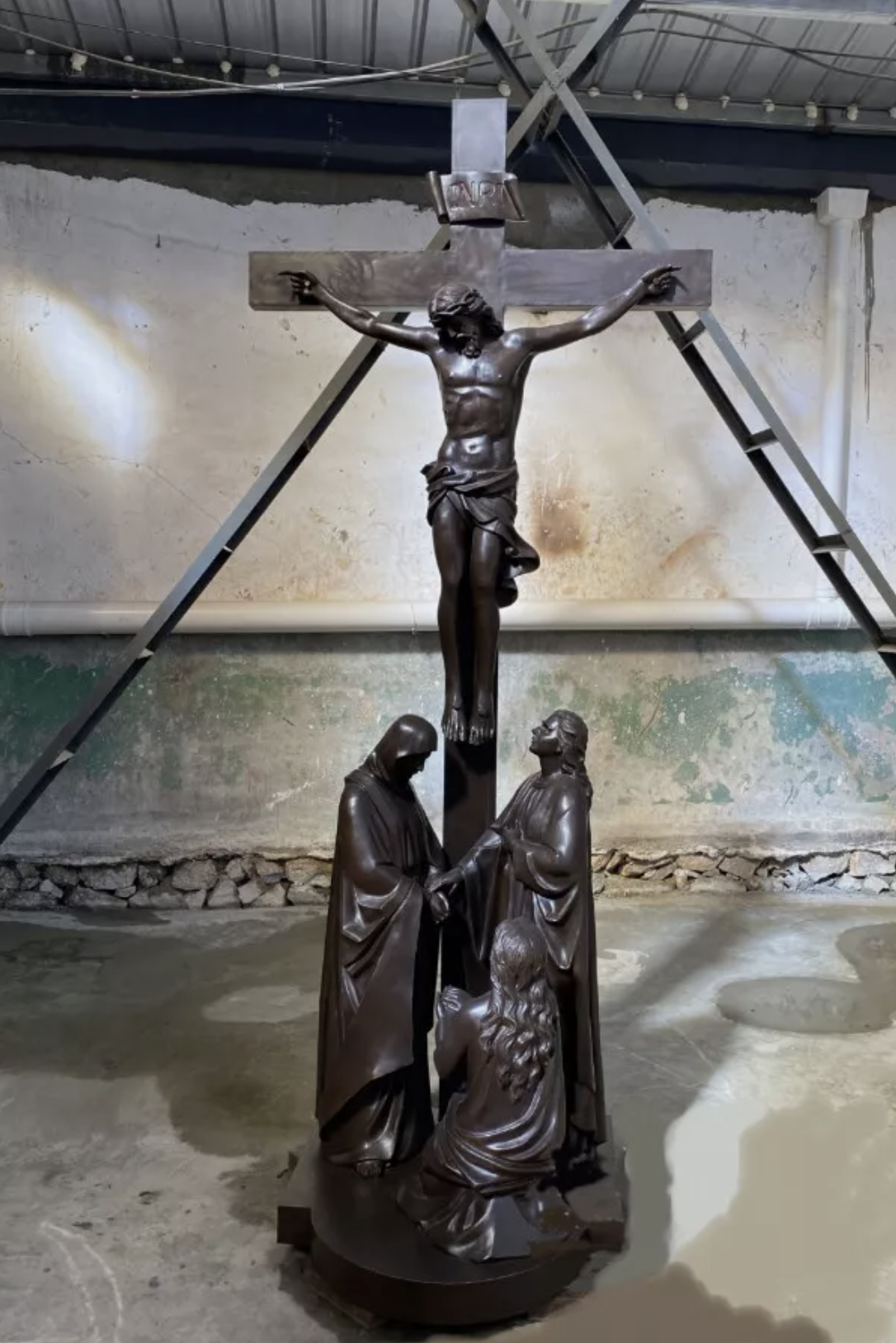 Crucifixion Scene in Bronze A 22