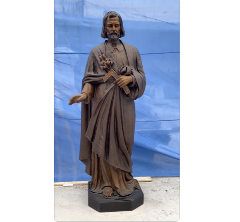 St Joseph Colored Real bronze Statue