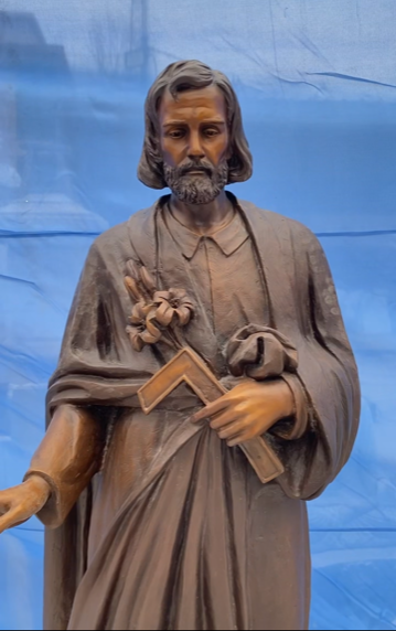 St Joseph Colored Real bronze Statue