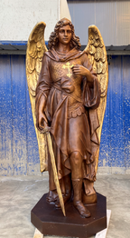 St Michael the Archangel Colored Real bronze