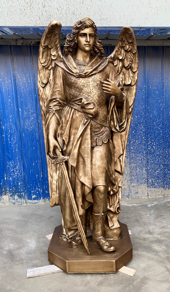 St Michael the Archangel Colored Real bronze