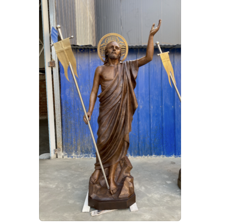 Resurrected Christ Statue in real Bronze