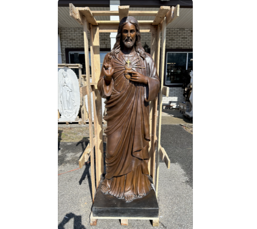 Sacred Heart of Jesus Statue in real bronze option 2