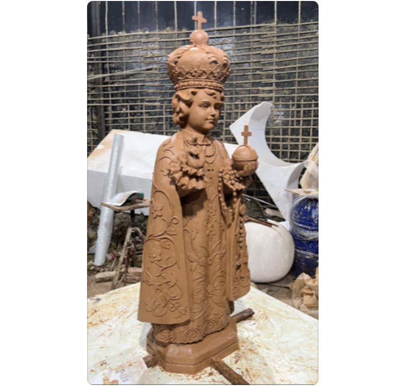 Infant of Prague in Bronze shown in clay but will be availble in Bronze