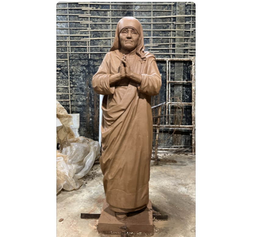 Mother Teresa in Real Bronze shown in clay