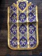 Standing Angel Pattern Violet Vestment 5 piece set