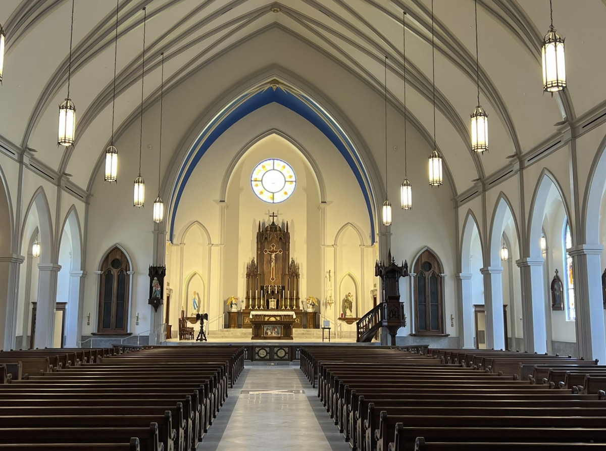 St. Anne Catholic Church, looking toward the high altar