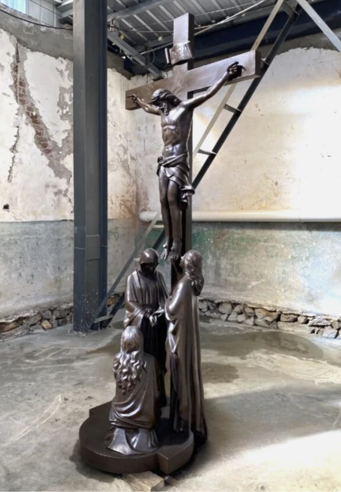 Large Crucifixion Scene 9ft in Bronze