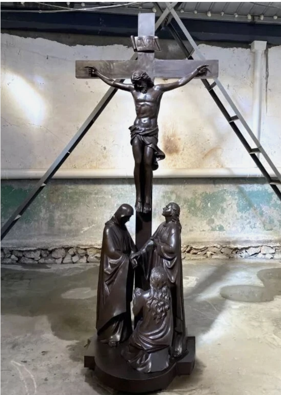 Large Crucifixion Scene 9ft in Bronze