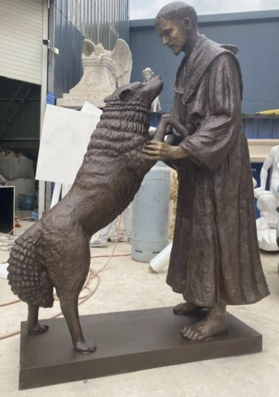 6ft Bronze st Francis