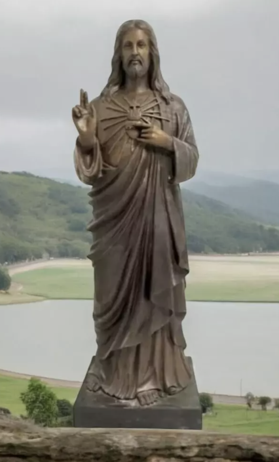 Sacred Heart in Bronze 72"