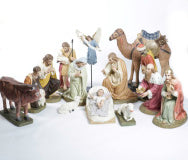 24" Nativity set available in color or white.
