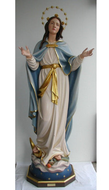 Wood Carved Statue of Mary, Immaculate Conception (FSIC48)