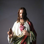 Sacred Heart with Hand Raised 52 inch statue, color finish