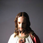 Sacred Heart with Hand Raised 52 inch statue, color finish
