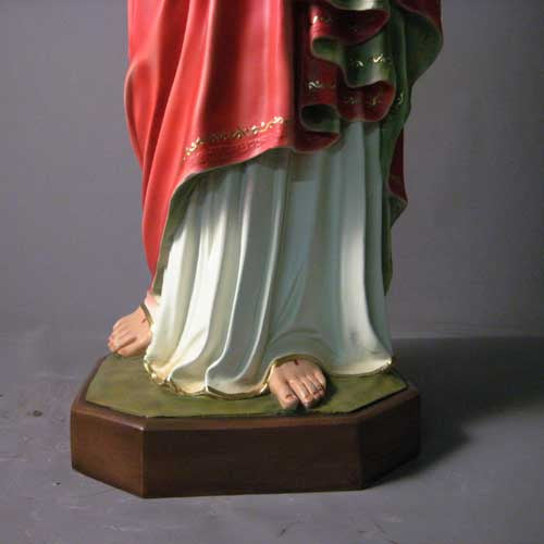 Sacred Heart with Hand Raised 52 inch statue, color finish