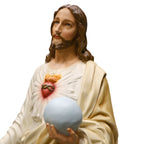 Sacred Heart to the World 62 inch statue, color finish