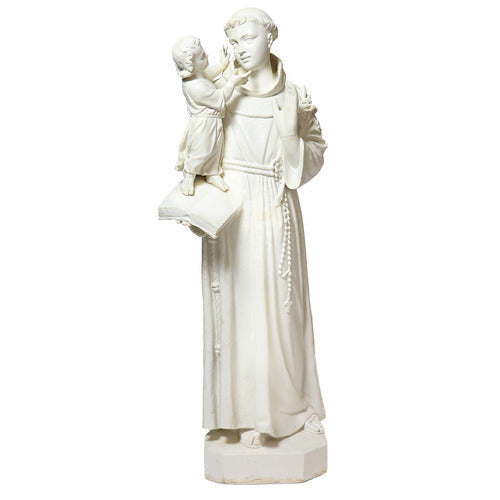 St. Anthony with Child 44 inch statue, white finish