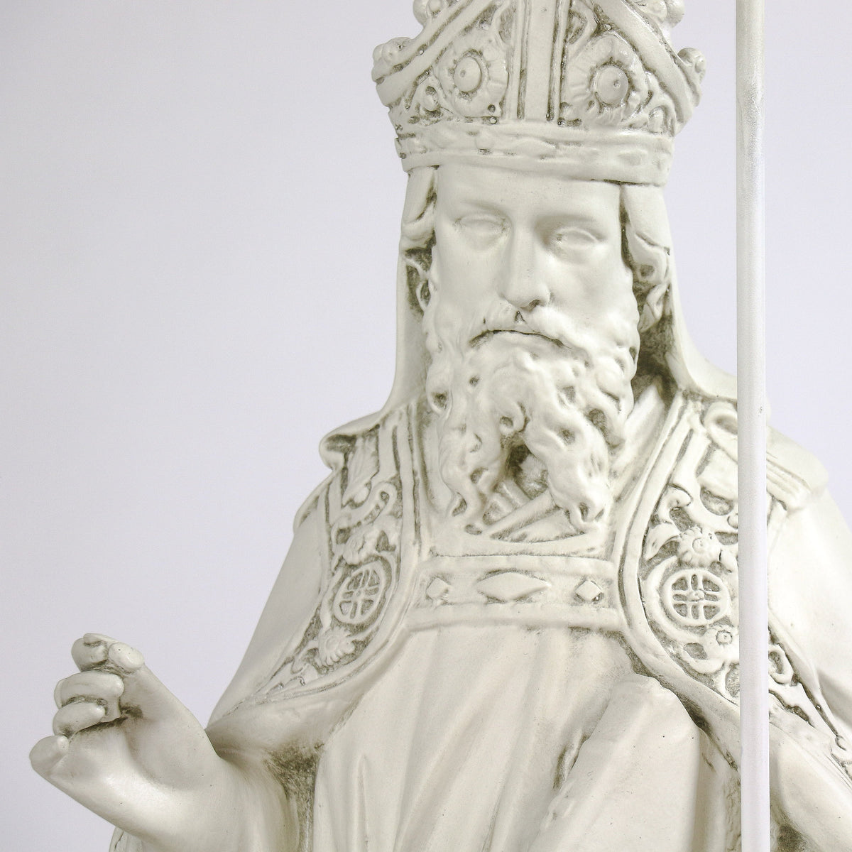 St. Augustine 42 inch statue, white finish